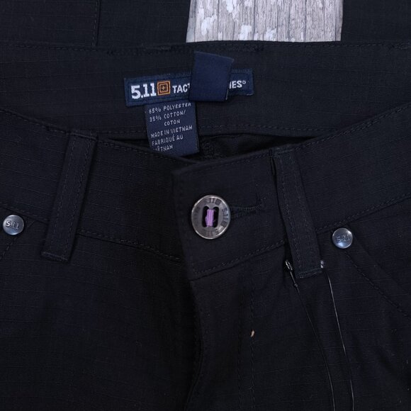 5.11 Tactical Pants Women’s 4 Regular Black Cirrus Covert Ripstop Straight Leg - Picture 6 of 9